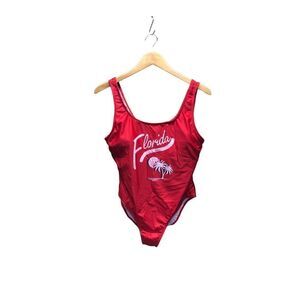 Creative Apparel XL Red FLORIDA One Piece Swim Suit NWT